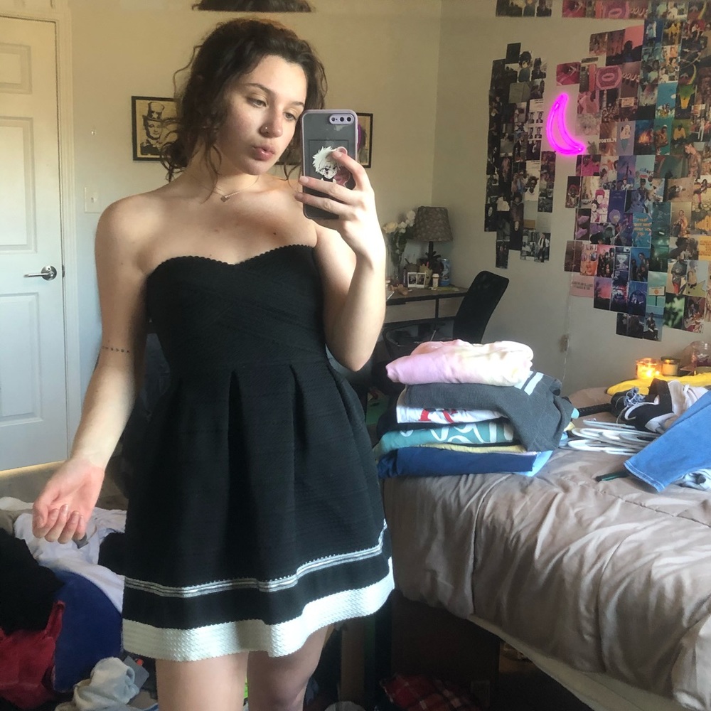 Sweetheart Bandage Black Dress